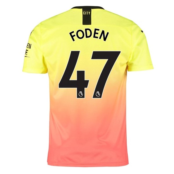 Maillot Football Manchester City NO.47 Foden Third 2019-20 Orange